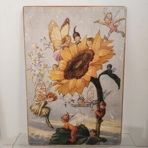 Vintage Wooden Moonlight & Roses Marta E. Peters 15x10.5